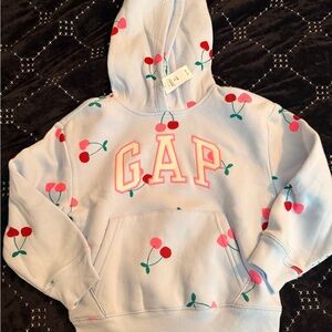 GAP Kids Cherry Pattern Hoodie - Light Blue, NWT